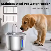 Pet Drinking Device-Large Capacity-Stainless Steel
