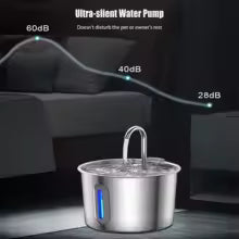 Pet Drinking Device-Large Capacity-Stainless Steel