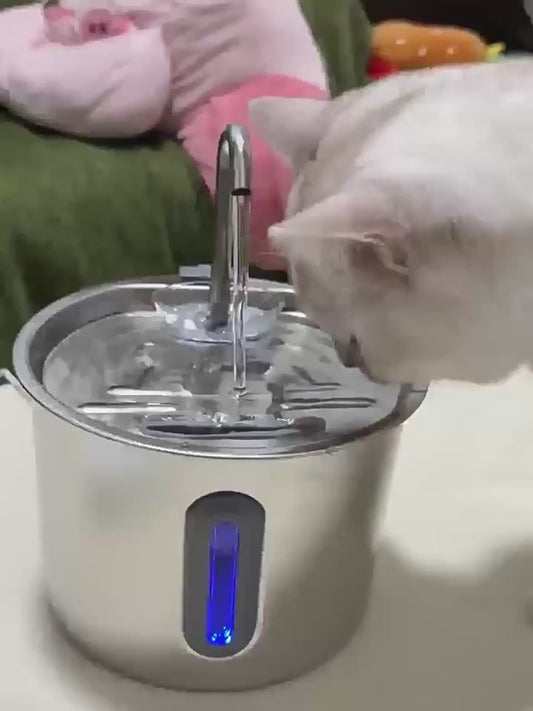 Pet Drinking Device-Large Capacity-Stainless Steel